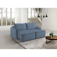 Sofá Retrátil 220cm 4 Lugares Moon 2324 Azul
