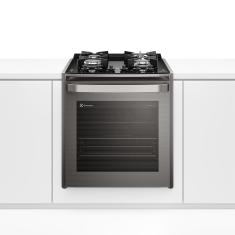 Fogão de Embutir 4 bocas Electrolux Cinza Experience Mesa de Vidro, Grill e PerfectCook360 (FE4EG) 220V