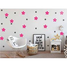 Adesivo Para Parede Flor Cute Natureza 80 unidades
