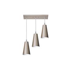 Pendente Mini Toquio Triplo Aluminio Champanhe, Attena, 3116/3 E CHP, Champanhe