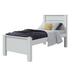 Cama Solteiro Athenas 90 Branco Brilho - Lopas