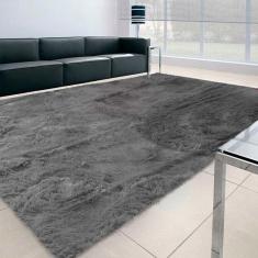 Tapete Felpudo Apolo Soft Casa Dona Cinza 100x140cm