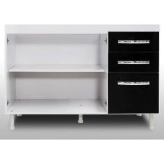 Balcão Gabinete de Pia Sem Tampo 120cm Nathan 2 Portas Rústico - SSX Multicoisas