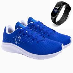 Tênis Masculino Esporte Caminhada Academia Dia a Dia + Relógio-Masculino