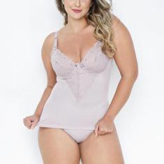 Camiseta Modeladora Dilady 139742 Com Renda, Rosa retrô, 50