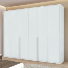 Guarda-roupa 6 Portas 6 Gavetas 100% Mdf Imperatore Branco
