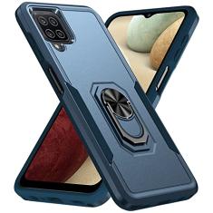 SORAKA Capa para Samsung Galaxy A12 com anel de apoio para os pés Capa rígida de PC Capa de TPU macio para amortecedores Capa Samsung Galaxy M12 Capa robusta