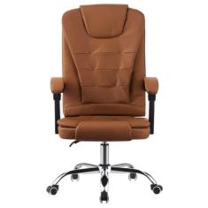 Cadeira De Escritório Presidente Base Cromada Com Rodinha Fortt Marsel