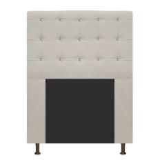 Cabeceira Estofada Dama 90cm Solteiro Suede Bege