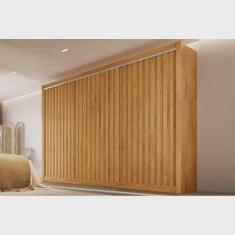 Guarda Roupa Casal Ripado 3 Portas 6 Gavetas - York-Peroba - Móveis Eu