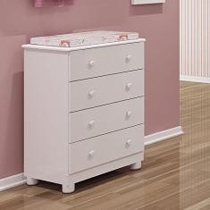 Cômoda Infantil Junior Móveis Peroba Branco Brilho