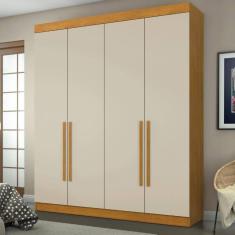 Guarda Roupas Casal 4 Portas 3 Gavetas Roma Conquista Móveis