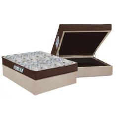 Cama Box Baú Casal: Colchão Espuma Ortobom D45 / EP ISO 150 Mega Firme