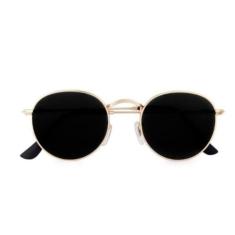 Óculos De Sol Uva Round Preto Malibu - Palas Eyewear