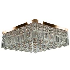 Lustre De Cristal Legitimo Wonderwall 40x40 Cobre - MARRYLUZ