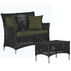 1 Sofá Área e Mesa Igapó Alumínio Pintura Fendi Corda Náutica Estofado Impermeável Almofada 13 Trama