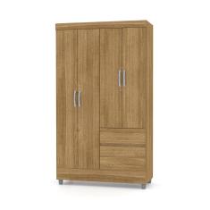 Guarda Roupa Solteiro 4 Portas 102 Cm Rio Plus Nature - Pallazio