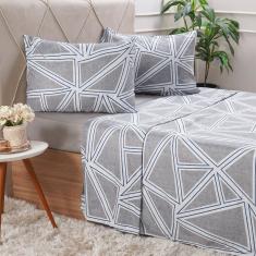 Jogo de Cama Queen Cotton Touch 4 Peças 158x198x35cm