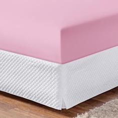 Lençol Liso com Elástico Soft Solteiro Antiácaro 100% Poliéster 180 Fi