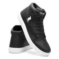 Tênis Polo Masculino Botinha Casual Cano Alto Masculino Leve Dia Dia-Masculino