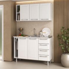Cozinha Modulada Itatiaia Diamante 2 Peças 5 Portas 4 Gavetas 120cm de Largura