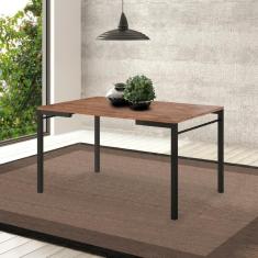 Mesa de Jantar Tampo Native e Tubos Pretos Carraro