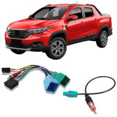 Kit Chicote de Ligação + Chicote Adaptador de Antena Fiat Strada 2020 2021