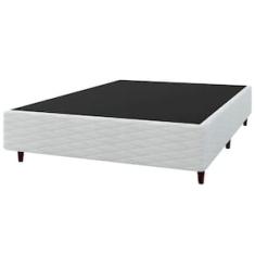 Base Box de Casal Umaflex New Itália com Revestimento em Jacquard - 38x138x188cm - Branco