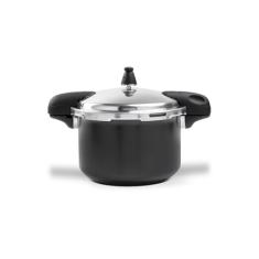 Brinox - Panela de Pressão Pressure 2 Alças 5,4L Ceramic Life Antiaderente com Fundo de Indução - Preto