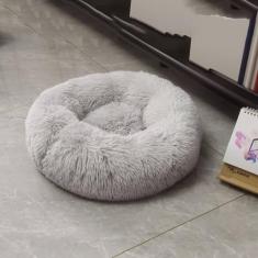 KAIJIE Cama ortopédica para cães, confortável, cama redonda para cães e filhos, ultramacia, lavável, para cães e gatos, cama de pelúcia fofa para gatos com diâmetro de 80 cm