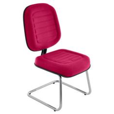 Cadeira Diretor para Escritório Cromada Linha Blenda Rosa