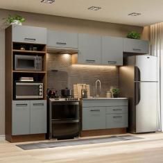 Cozinha Completa Madesa Agata 350001 com Armário e Balcão (Sem Tampo e