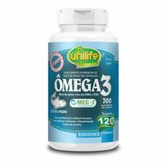 Ômega 3 Óleo de Peixe Unilife 120 Cápsulas 700mg
