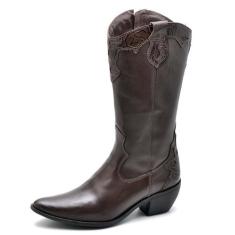 Bota feminina country bico fino top franca shoes cafe, 38