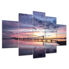 Kit Placas Quadros Decorativos 5 pçs 3D Borda infinita Ponte - SHD  So