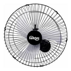 Ventilador De Parede 60cm Oscilante Ventex 210w Turbo Bivolt, Bivolt