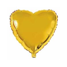 Balão Metalizado Coração Dourado - 10 Polegadas - Neotrentina