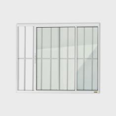 Janela Confort 2 Folhas com Grade Vidro Liso 100cm x 100cm Brimak