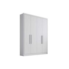 Guarda Roupa Casal 4 Portas e 3 Gavetas Moderni Branco - Novo Horizonte