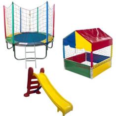 Pula Pula Trampolim Cama Elástica 1,83m Barraquinha Piscina de Bolinha