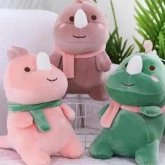 Dragão dino de Pelúcia Anti-alérgico com Cachecol de 28cm - BONETE IMP