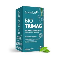 Puravida Vitaminas Bio Trimag Magnésio Bisglicinato Dimalato Taurato 60 Cápsulas