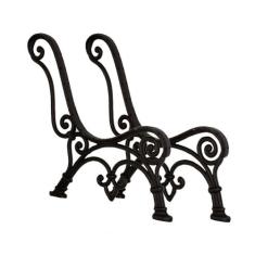 Par Pé De Banco Praça De Jardim Paris Em Ferro Fundido - FUNDIÇAO SAO 