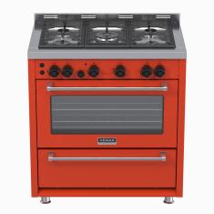Fogao 5 Bocas Venax Temis Vermelho Gas Glp 127 V
