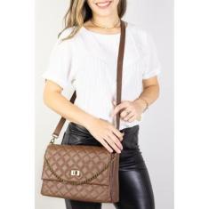 Bolsa grande de couro matelassê Giorgia-Feminino