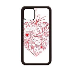 Flower Vines Dia dos Namorados Vermelho para iPhone 12 Pro Max Capa para Apple Mini Mobile Case Shell