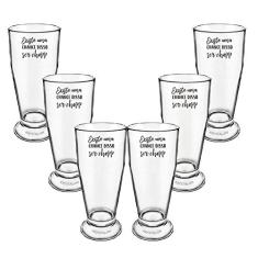 Kit 6 Copos Tulipa Cerveja Acrílico Personalizado - Chance de Ser