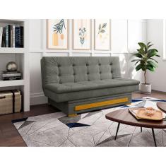 Sofa Cama com Baú Berilo Cinza