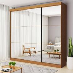 Guarda-roupa Casal 3 Portas de Correr e 9 Espelhos Isabela Carvalho