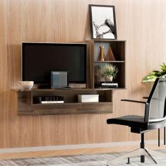 Escrivaninha Suspensa Cosmos Conquista Móveis Café Wood